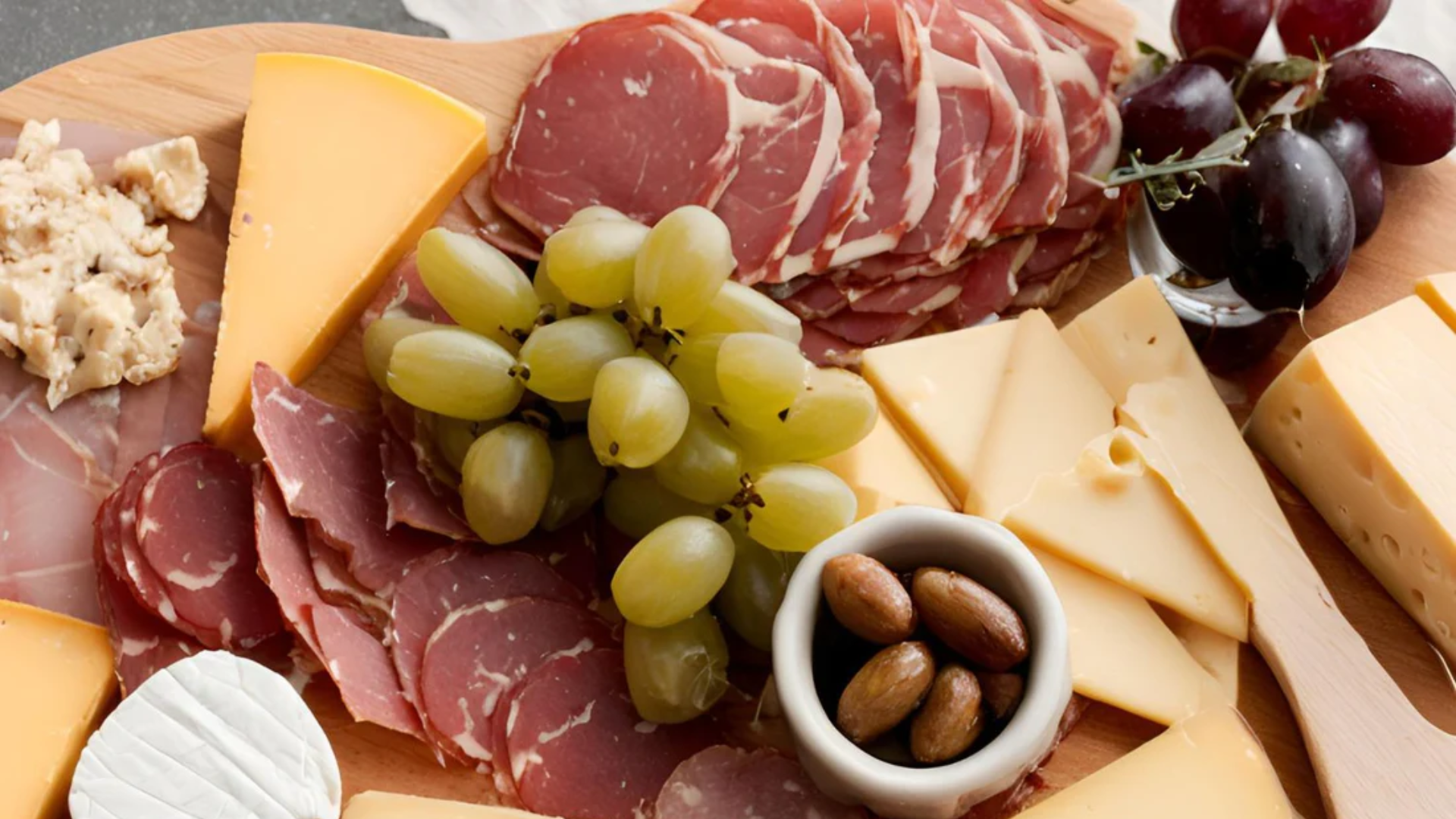 Curated selection of artisanal cheeses and cured meats