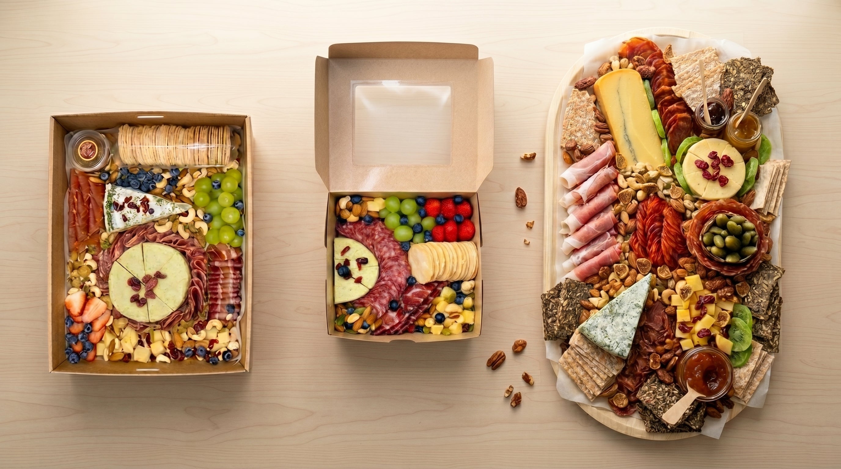 Ready-to-serve cheese platter boards and charcuterie boards 